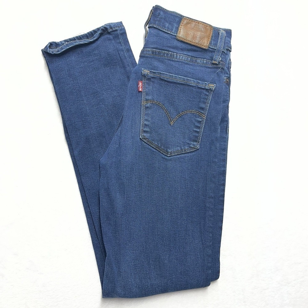 Levi's Premium 724 High Rise Straight Womens 26 Medium Wash Basics Casual‎